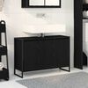 vidaXL Gabinete de Ba&ntilde;o con almacenamiento Roble Negro 90 x 30 x 60 cm