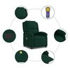 vidaXL Sill&oacute;n de masaje reclinable de terciopelo verde oscuro