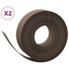 vidaXL Borduras de jard&iacute;n 2 uds polietileno marr&oacute;n 10 m 15 cm