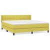 vidaXL Cama box spring con colch&oacute;n tela verde 180x200 cm