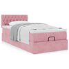 vidaXL Estructura de cama otomana colch&oacute;n terciopelo rosa 100x200cm