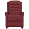 vidaXL Sillón de masaje elevable cuero sintético rojo tinto