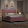 vidaXL Cama tipo Box Spring con colch&oacute;n Rosa 180 x 200 cm Terciopelo