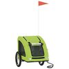 vidaXL Remolque de bicicleta mascotas hierro tela Oxford verde