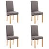 vidaXL Sillas de comedor 4 unidades tela gris taup&eacute;