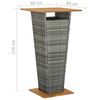 vidaXL Set de muebles de bar de jard&iacute;n 5 pzas y cojines rat&aacute;n PE gris