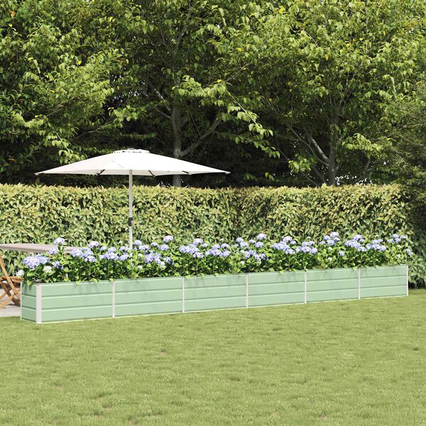 vidaXL Jardinera Verde Pastel 480 x 50 x 45 cm Acero Galvanizado