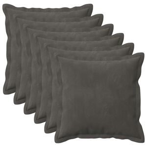 vidaXL Funda de almohada 6 pcs HOUTEN Gris oscuro 30 x 30 cm