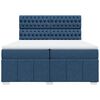 vidaXL Cama box spring con colch&oacute;n tela azul 200x200 cm