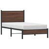 vidaXL Estructura de cama sin colchón metal marrón roble 90x190 cm