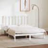 vidaXL Estructura de cama sin colch&oacute;n madera de pino blanco 135x190 cm
