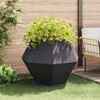 vidaXL Jardinera 2 pcs Antracita 100 x 100 x 80 cm Acero