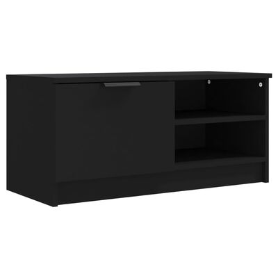 vidaXL Mueble para TV 2 pzas madera contrachapada negro 80x35x36,5 cm