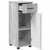 vidaXL Juego de muebles de ba&ntilde;o con caj&oacute;n con puerta 3 pcs Gris Sonoma