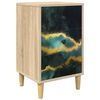 vidaXL Mesa de noche WIJHE Roble Sonoma 36 x 33 x 60 cm