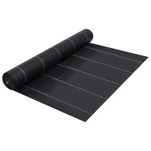 vidaXL Estera de control de malezas y ra&iacute;ces PP negro 2x100 m