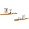 vidaXL Estante de pared 2 pcs Beige 60 x 9 x 3 cm Madera de ingenier&iacute;a