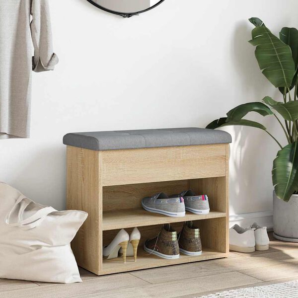 vidaXL Zapatero madera de ingenier&iacute;a roble Sonoma 62x32x50 cm