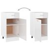 vidaXL Mueble bajo con caj&oacute;n "Lyon" blanco brillante 40x46x81,5 cm madera de ingenier&iacute;a