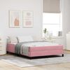 vidaXL Cama tipo Box Spring con colch&oacute;n Rosa 160 x 220 cm tela