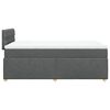 vidaXL Cama box spring con colchón tela gris oscuro 120x190 cm