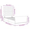 vidaXL Cama tipo Box Spring Gris oscuro 90 x 200 cm Terciopelo