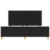 vidaXL Estructura de cama con cabecera Negro 180 x 200 cm tela