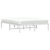vidaXL Estructura de cama de metal blanca 135x190 cm