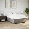 vidaXL Cama box spring con colch&oacute;n tela gris taupe 140x190 cm