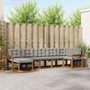 vidaXL Conjunto de sof&aacute;s de exterior 7 pcs Gris Natural y Claro