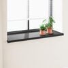vidaXL Umbral de Ventana Negro con Vetado de Madera 160 x 50 x 4,5 cm