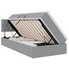 vidaXL Cama con almacenamiento y colch&oacute;n Gris Claro 90 x 190 cm