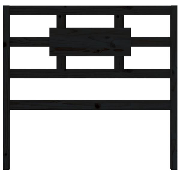 vidaXL Cabecero de cama madera maciza de pino negro 80,5x4x100 cm