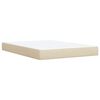 vidaXL Cama box spring con colch&oacute;n tela color crema 140x190 cm