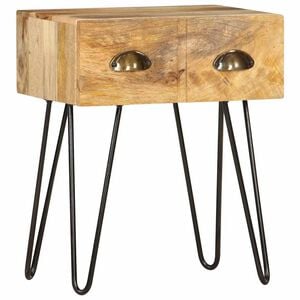 vidaXL Mesita de noche de madera maciza de mango 40x30x50 cm