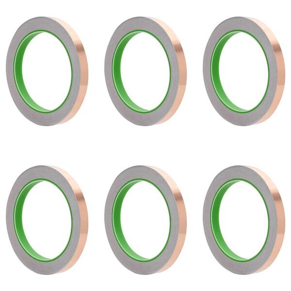 vidaXL Cinta de cobre 6 pcs Cobre 2000 x 1 cm Cobre