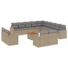 vidaXL Set sof&aacute;s de jard&iacute;n 14 pzas con cojines rat&aacute;n sint&eacute;tico beige