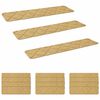 vidaXL Alfombrillas para escaleras 15 uds. 76 x 20 cm Beige Poli&eacute;ster
