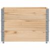vidaXL Collares de palets 3 unidades madera maciza de pino 80x60 cm