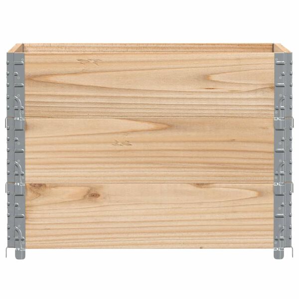 vidaXL Collares de palets 3 unidades madera maciza de pino 80x60 cm