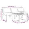 vidaXL Set muebles de jard&iacute;n 4 pzas y cojines aluminio gris antracita