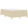 vidaXL Cama tipo Box Spring Blanco y Crema 120 x 190 cm Poli&eacute;ster