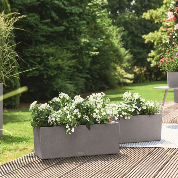 LECHUZA Jardinera BALCONERA Stone 80 ALL-IN-ONE gris