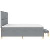 vidaXL Cama tipo Box Spring con colch&oacute;n Gris claro 200 x 200 cm tela