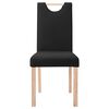 vidaXL Sillas de comedor 2 unidades de tela negra