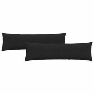vidaXL Cojines de sof&aacute; 2 pcs Negro 145 x 40 cm tela