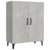 vidaXL Aparador de madera contrachapada gris hormigón 70x34x90 cm