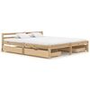vidaXL Estructura de cama con 4 cajones madera maciza pino 160x200 cm