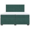 vidaXL Cama box spring con colch&oacute;n terciopelo verde oscuro 200x200 cm