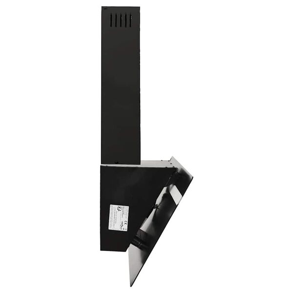 vidaXL Campana extractora pared acero y vidrio templado negro 90 cm